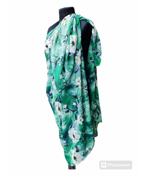 Duża sukienka plażowa - eleganckie PAREO XXL odcienie zieleni